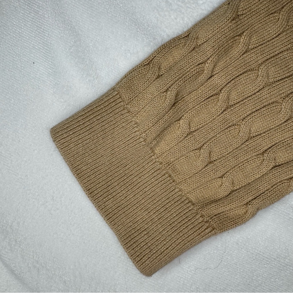 Ann Taylor Petites Tan Ribbed Knit 3/4 Sleeve Sweater Blouse - Picture 8 of 8